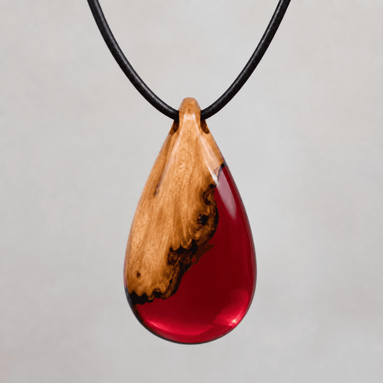 Vòng Cổ Epoxy Gỗ Nu Oval