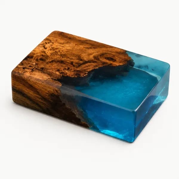 Chặn Giấy Epoxy Gỗ Nu Vát Cạnh
