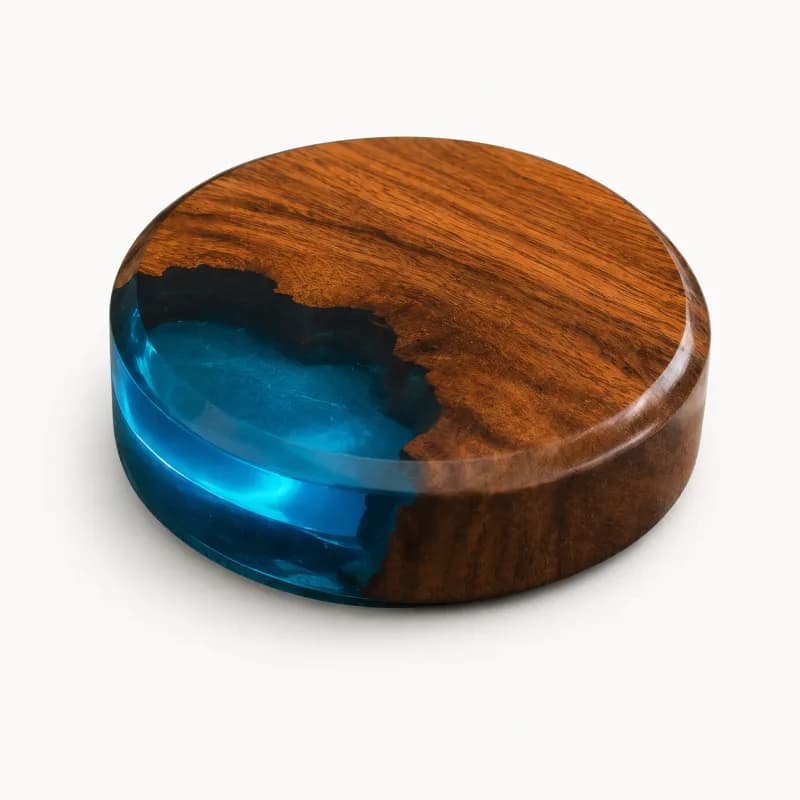 Chặn Giấy Epoxy Gỗ Nu Vát Cạnh